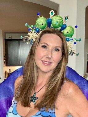 "Nereida" this one-of-a-kind mermaid crown